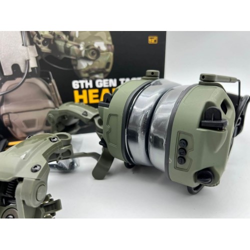 6TH GEN TACTICAL HEADSET тактическая гарнитура, звукосниматель и шумоподавление, активные в Оренбурге