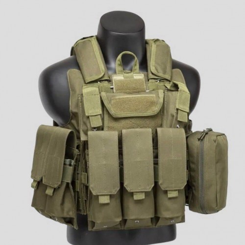 Тактический разгрузочный жилет «5 / пять карманов» с подсумками Tactical Molle Plate Carrier для съемных бронепластин в Оренбурге