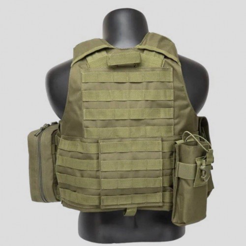 Тактический разгрузочный жилет «5 / пять карманов» с подсумками Tactical Molle Plate Carrier для съемных бронепластин в Оренбурге