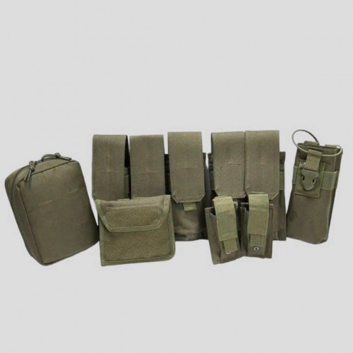 Тактический разгрузочный жилет «5 / пять карманов» с подсумками Tactical Molle Plate Carrier для съемных бронепластин в Оренбурге